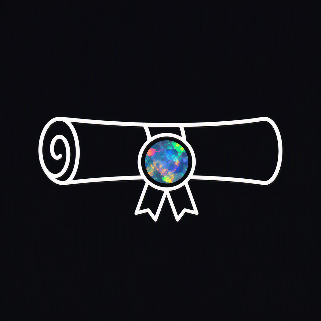 OPAL Foundation logo — a diploma scroll with an opal seal